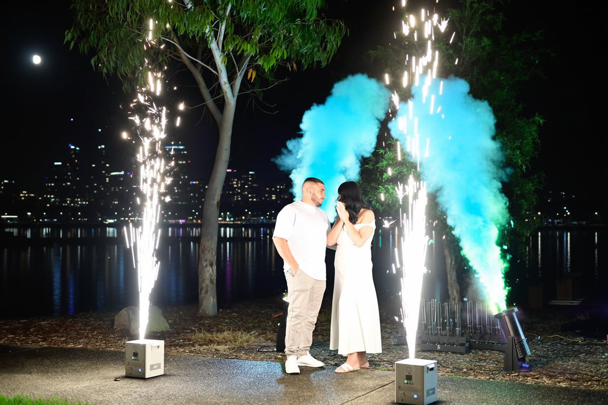 Cold Spark Machine Hire – Silver Fountain – Battery Operated
