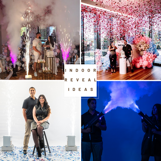 Bad or cold weather? What are the most popular indoor special effects to create magical moments for your gender reveal?