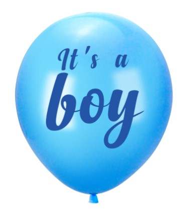 Gender Reveal Helium Balloon Box - Blue image