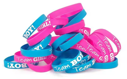 Gender Reveal - Team Boy or Team Girl Necklace and Bracelet set image 1