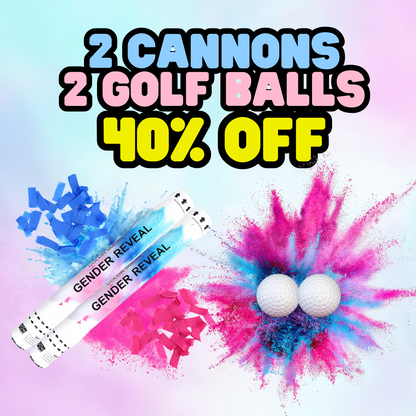 Gender Reveal Cannon and Golf Ball Bundle image 0