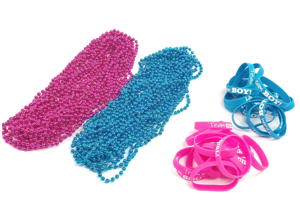 Gender Reveal - Team Boy or Team Girl Necklace and Bracelet set image 2