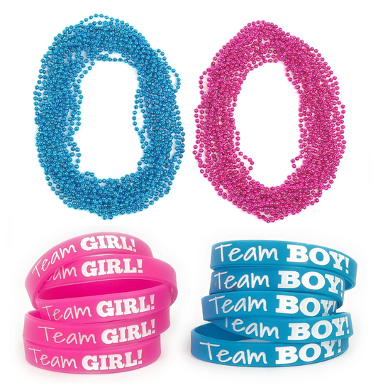 Gender Reveal - Team Boy or Team Girl Necklace and Bracelet set image 0