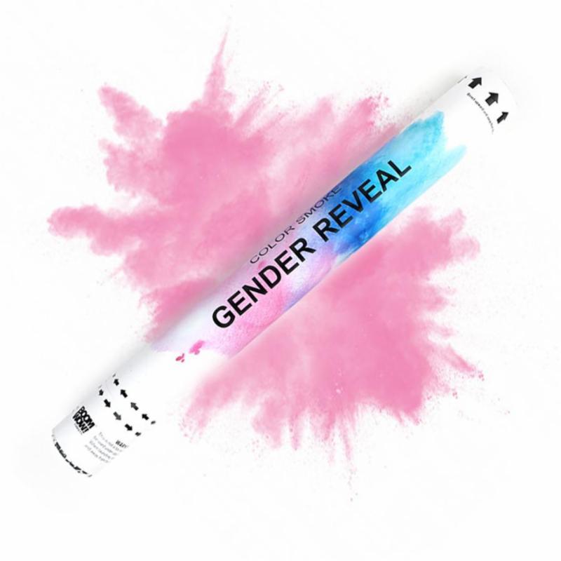 Gender Reveal Smoke Cannon 45 cm - Pink image