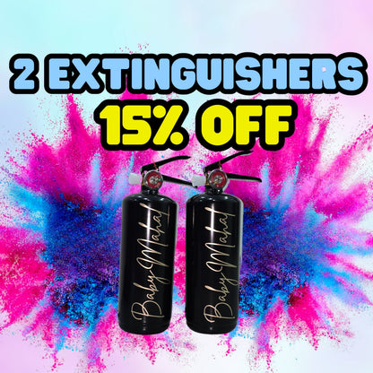 15% OFF BUNDLE - 2 x Gender Reveal Fire Extinguishers image 0
