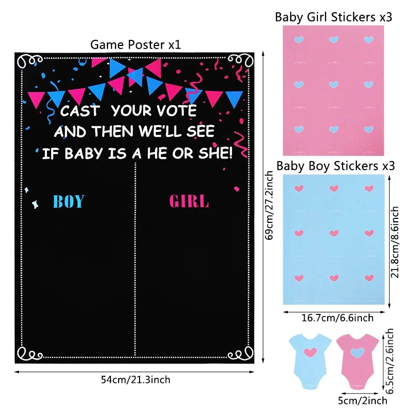 Gender Reveal Team Boy or Girl Tally Board image 1
