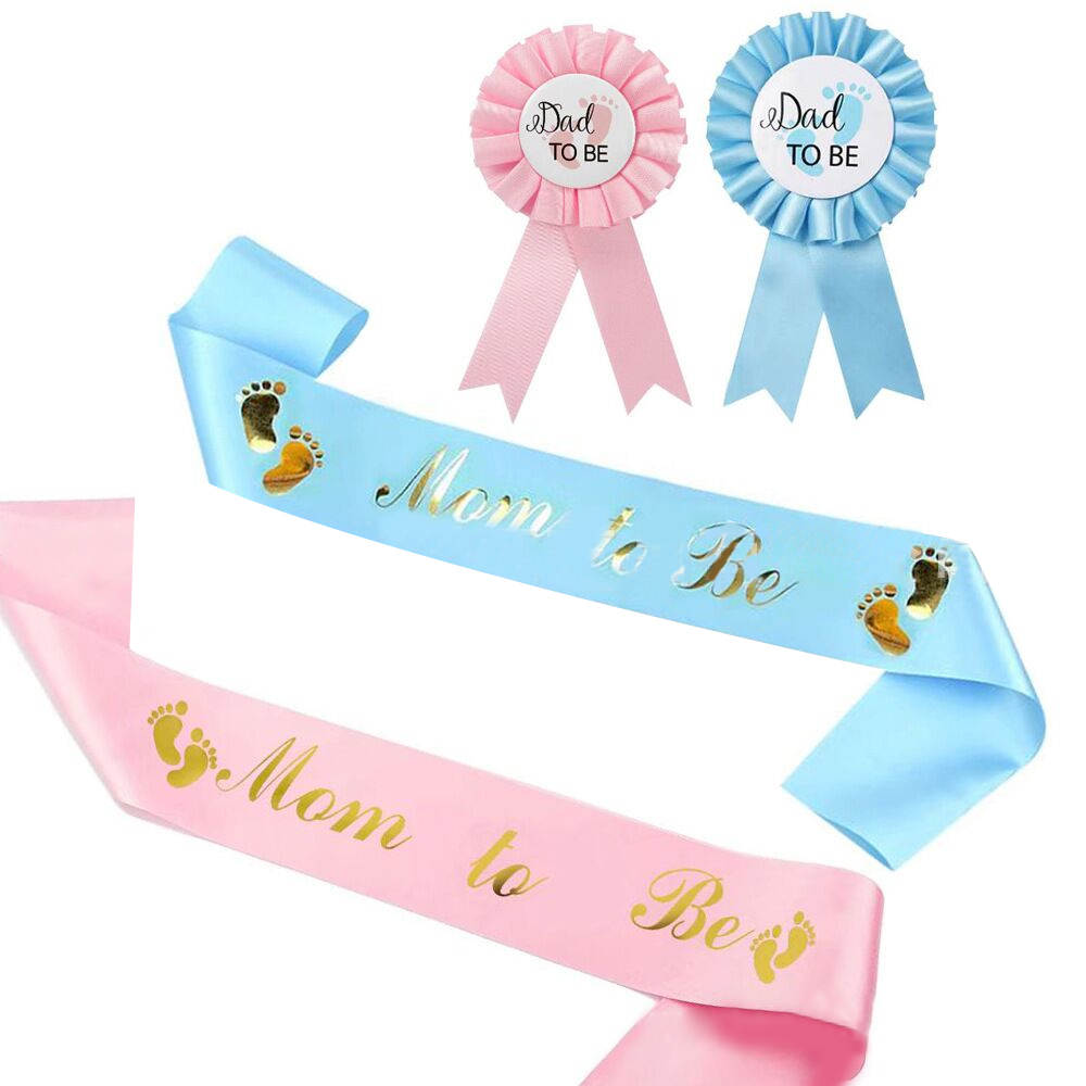 Mom and Dad To Be Set - 1 Sash and 1 Tag image 0