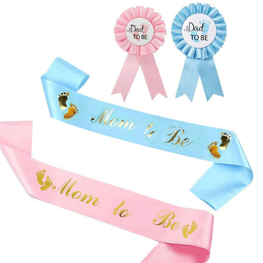 Mom and Dad To Be Set - 1 Sash and 1 Tag image 0