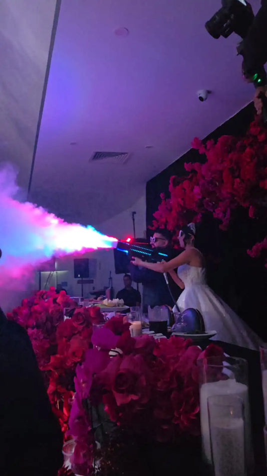Hire Deluxe Co2 LED Guns – Wedding/Club Grade Equipment