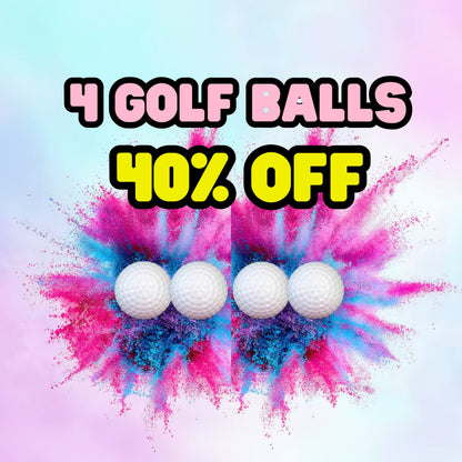 40% OFF BUNDLE - 4 x Gender Reveal Golf Balls image 0