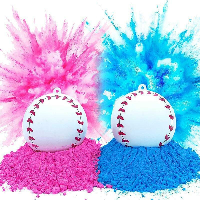 Gender Reveal Cricket/Baseball (Pink or Blue) - Blue image