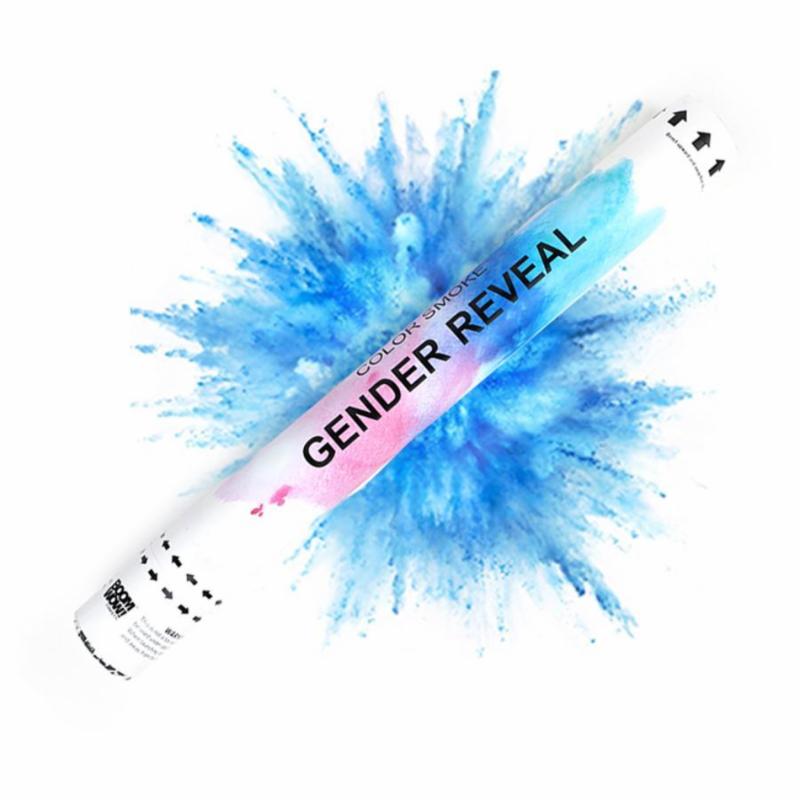 Gender Reveal Smoke Cannon 45 cm - Blue image